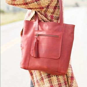 Lisa Leonard we have love tote (deep ruby)